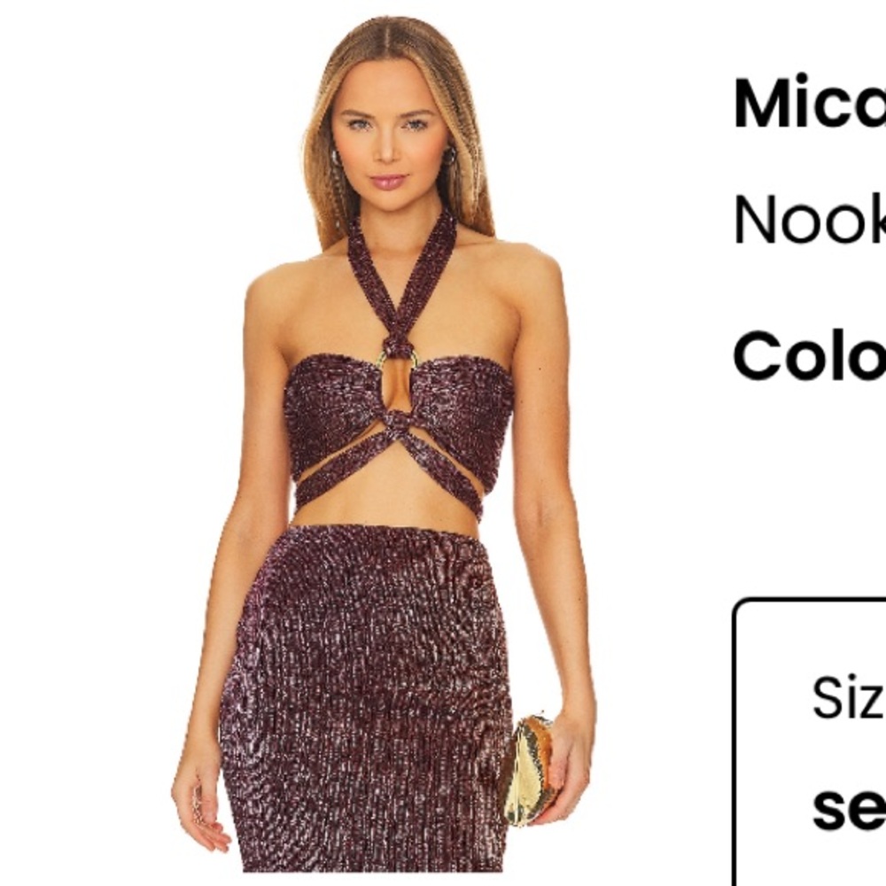 Nookie Micah crop and skirt set NWT